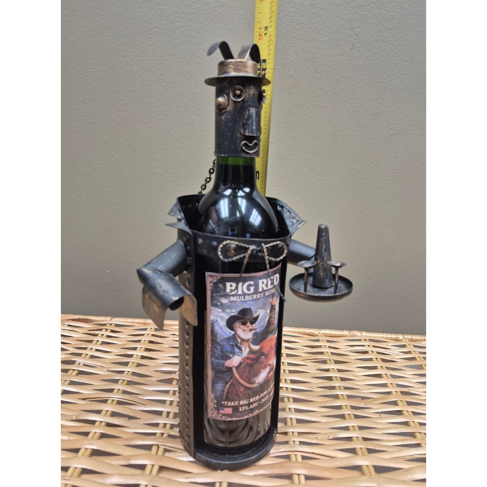 Metal Butler Wine Bottle Holder Waiter Bar Cart Barware Decor Wine Lover Gift